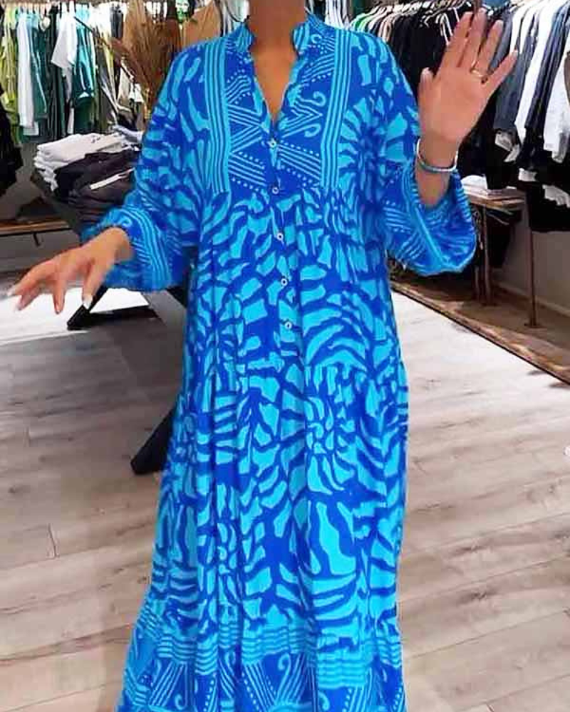 LENARA - Maxi jurk met print