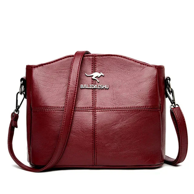 Muse™ | Elegante Geborduurde Leren Tote en Crossbody Tas voor Vrouwen