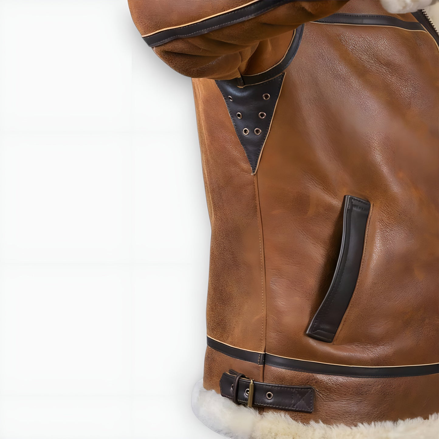 Aron™ | Bomberjack met capuchon van bont