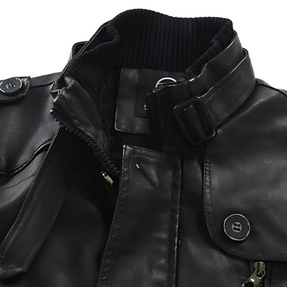 Adrien™ | Elegante Lange Leren Jas voor Heren