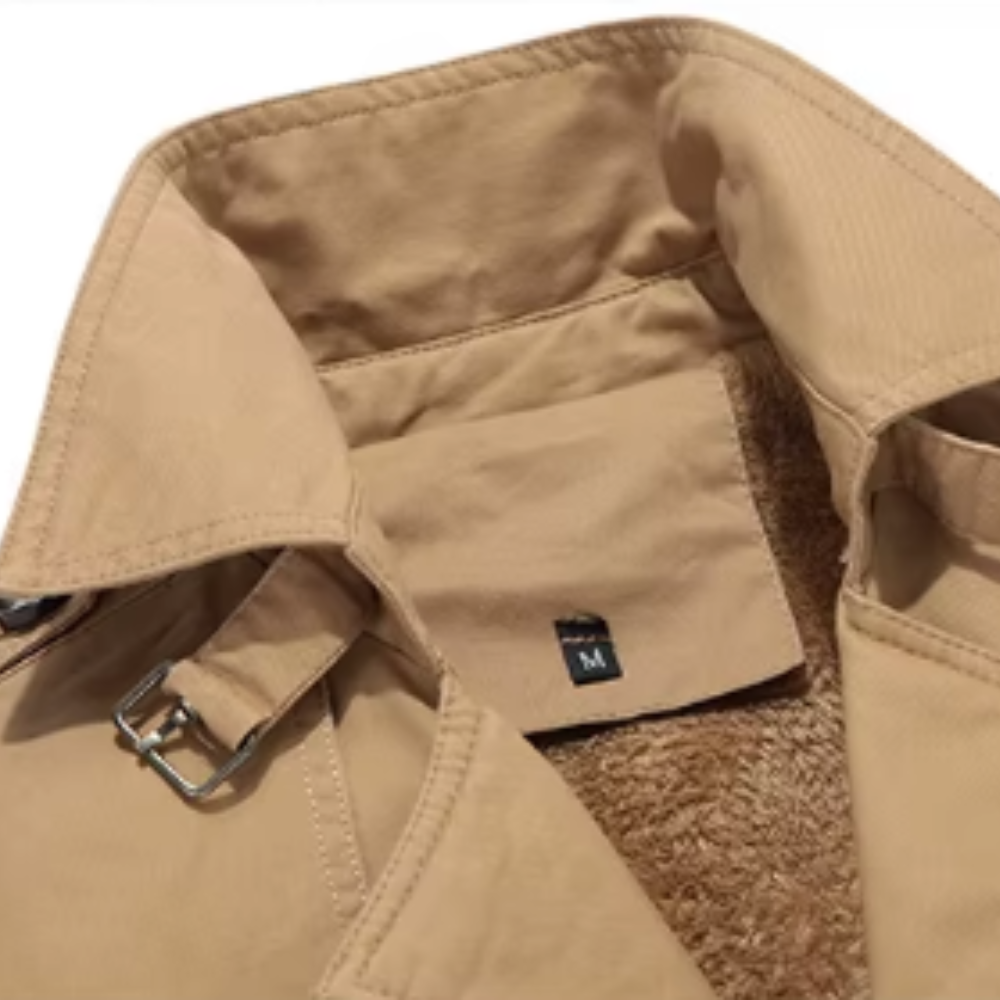 Étienne™ | Elegante Gewatteerde Trenchcoat voor Mannen