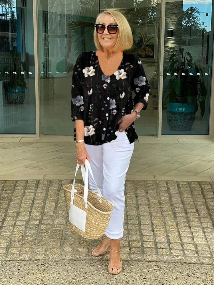 Dorothea - Elegante Bloemenblouse