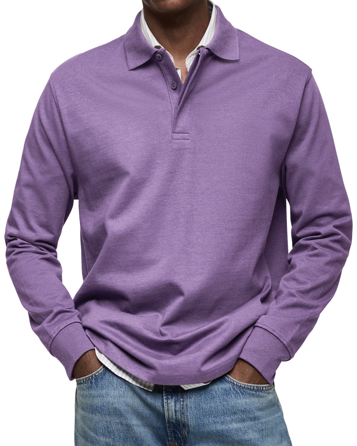 Alexandre™ casual polo met lange mouwen