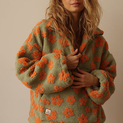Daisy | Sherpa Boho Bloemen Trui