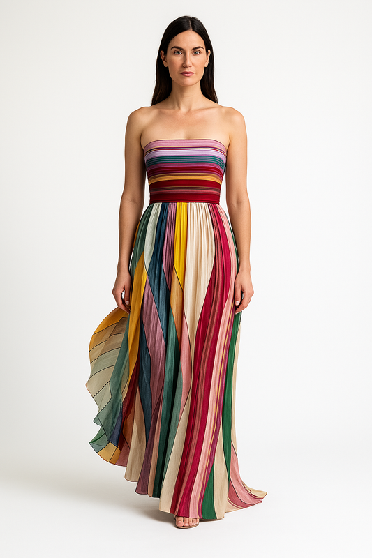 Laluna® | Modieuze Kleurrijke Lente Jurk