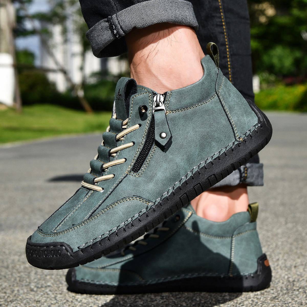 Christian™ | Nubuck Schoenen met Rits voor Mannen