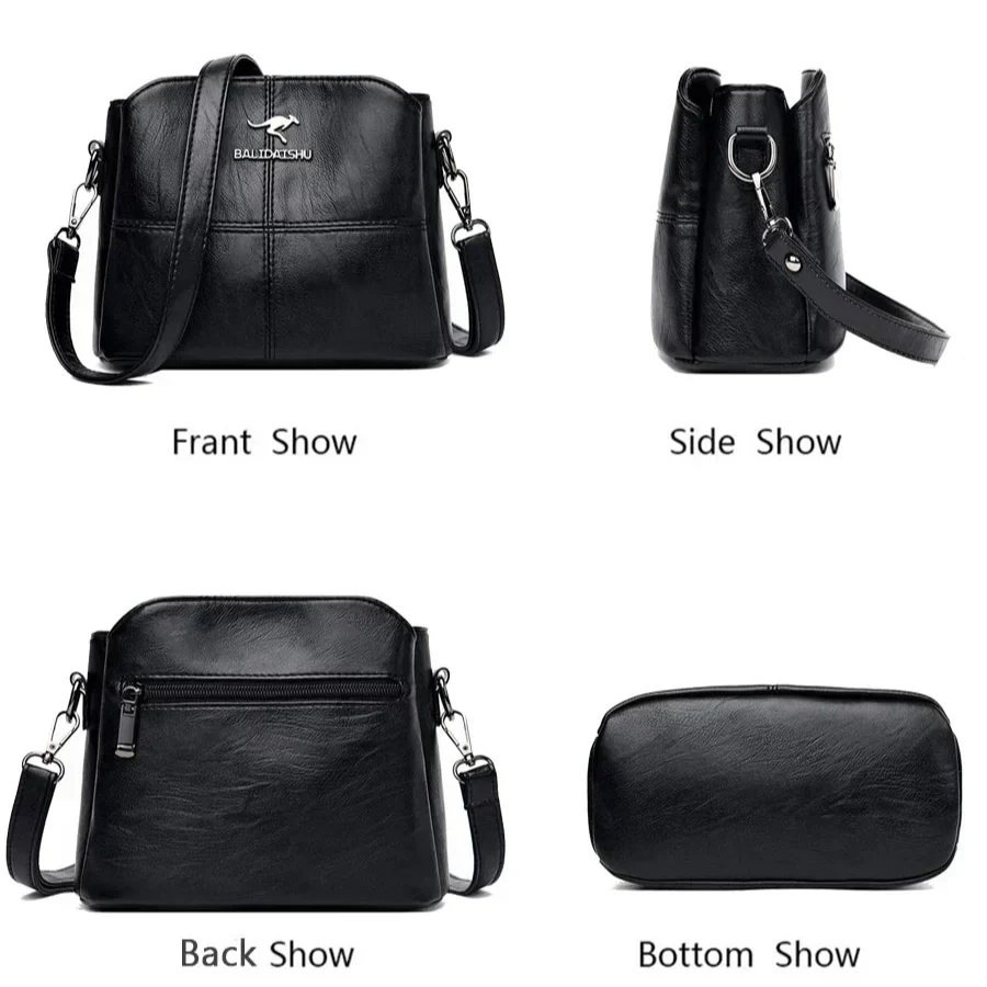 Muse™ | Elegante Geborduurde Leren Tote en Crossbody Tas voor Vrouwen