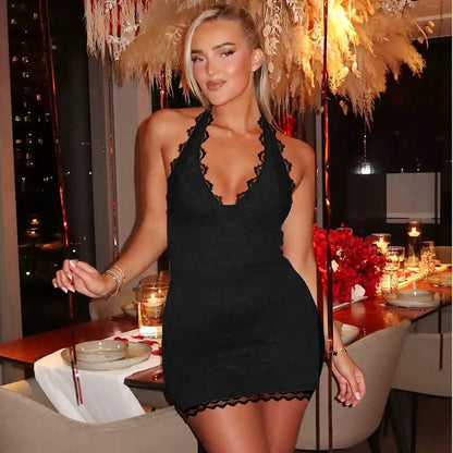 Van Houten™ | Lace Me Mini Jurk