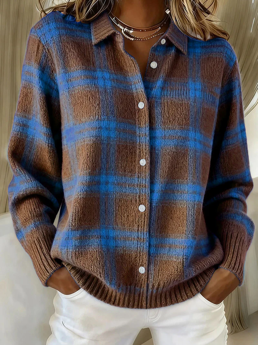 Noor – Uitgebreide blouse met ruitmotief