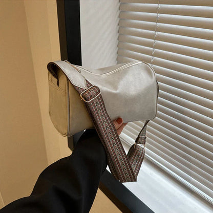 Muse™ | Chique vintage PU leren Boston handtas - modieuze crossbody