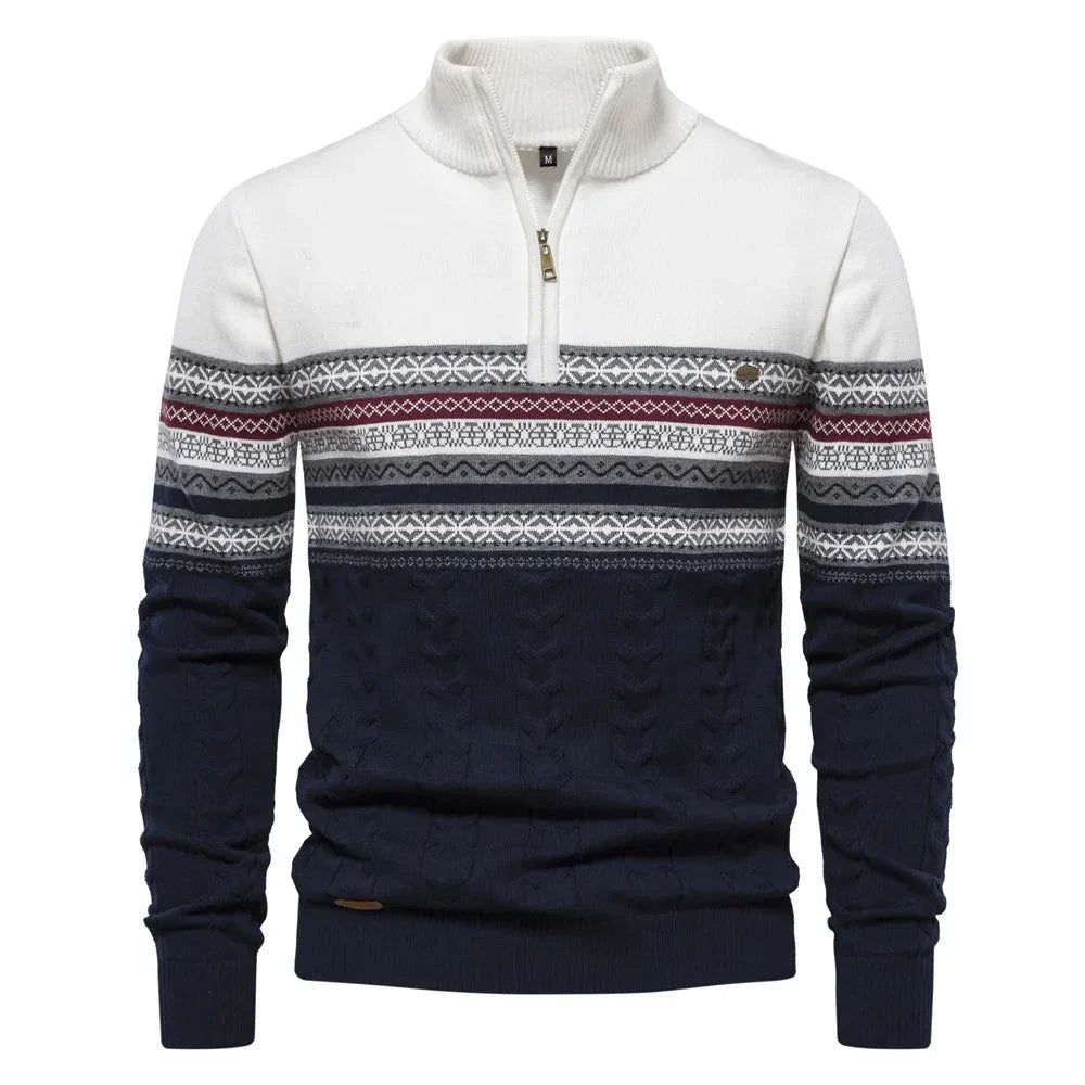Henry™ - Stijlvolle Fair Isle Half Zip Trui