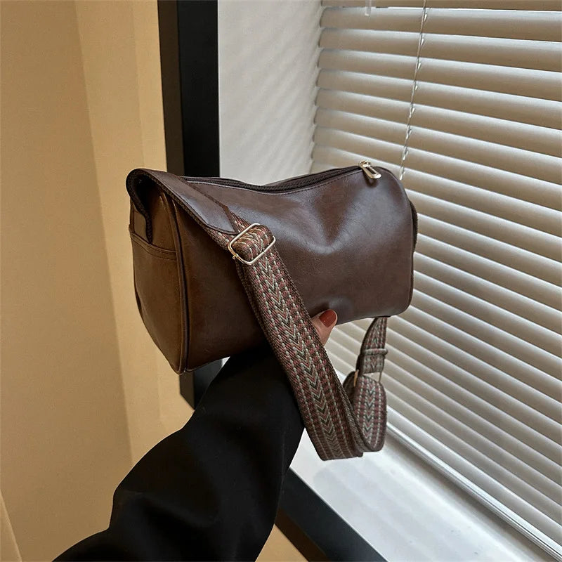 Muse™ | Chique vintage PU leren Boston handtas - modieuze crossbody