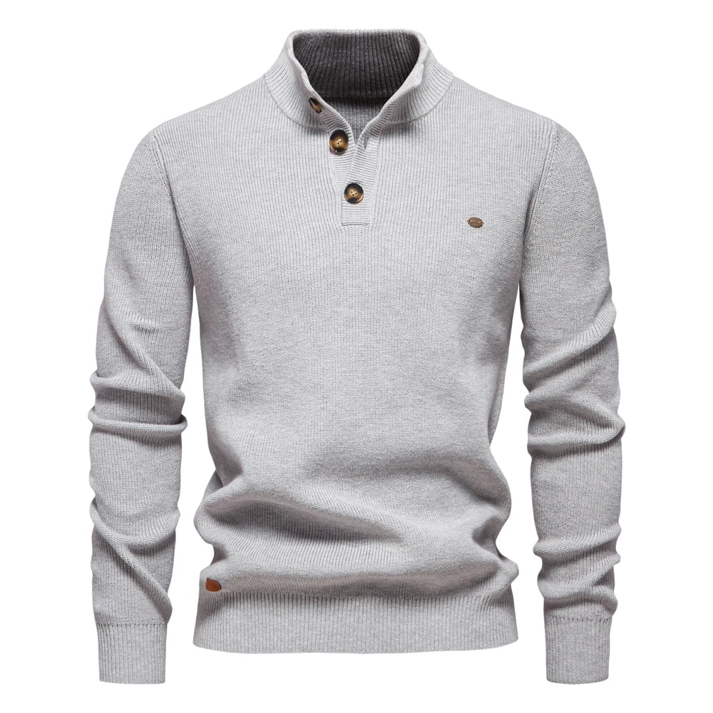 Konrad | Stijlvolle Heren Sweater met Knopontwerp