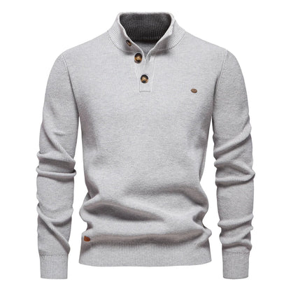 Konrad | Stijlvolle Heren Sweater met Knopontwerp