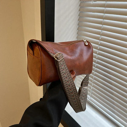 Muse™ | Chique vintage PU leren Boston handtas - modieuze crossbody