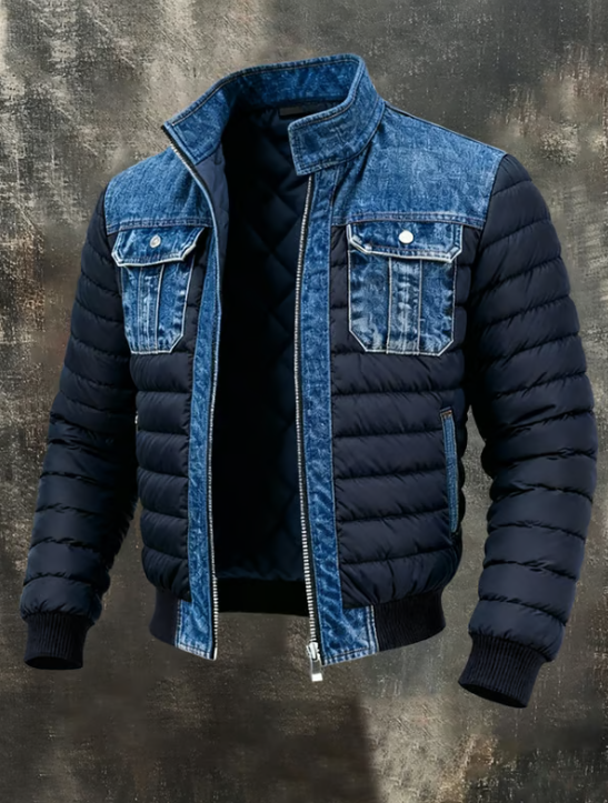 Vanhouten™ | Hybride Gequiltede Denim Jas