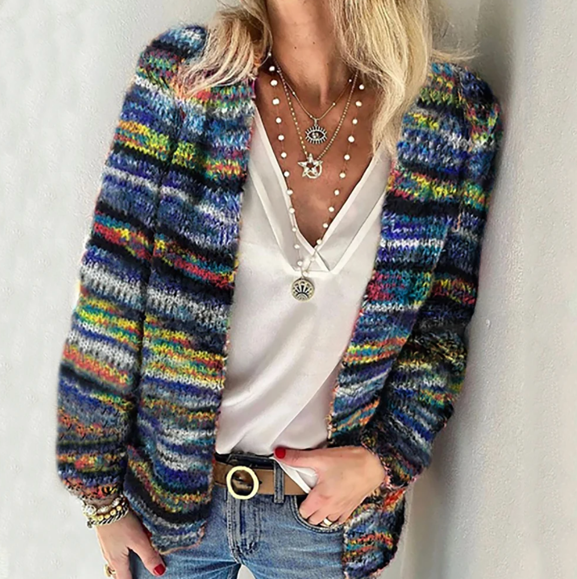 Camila | Multicolor Knuffelcardigan