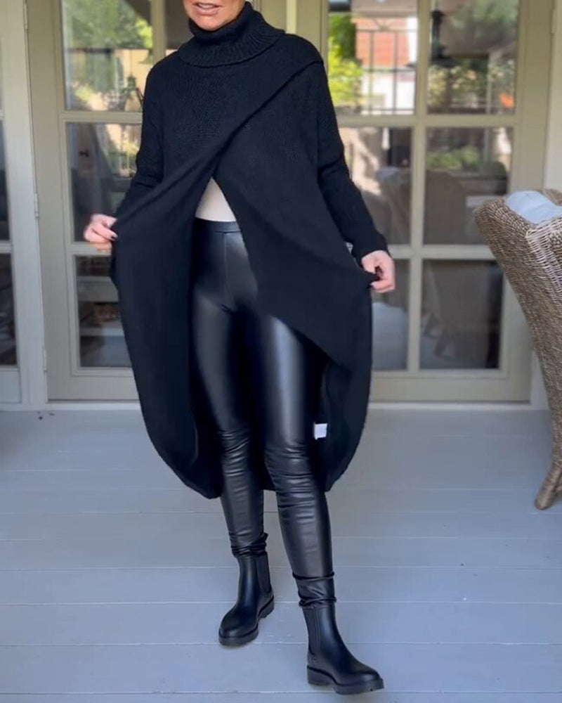 Laluna® | Trui met hoge hals en lange mouwen