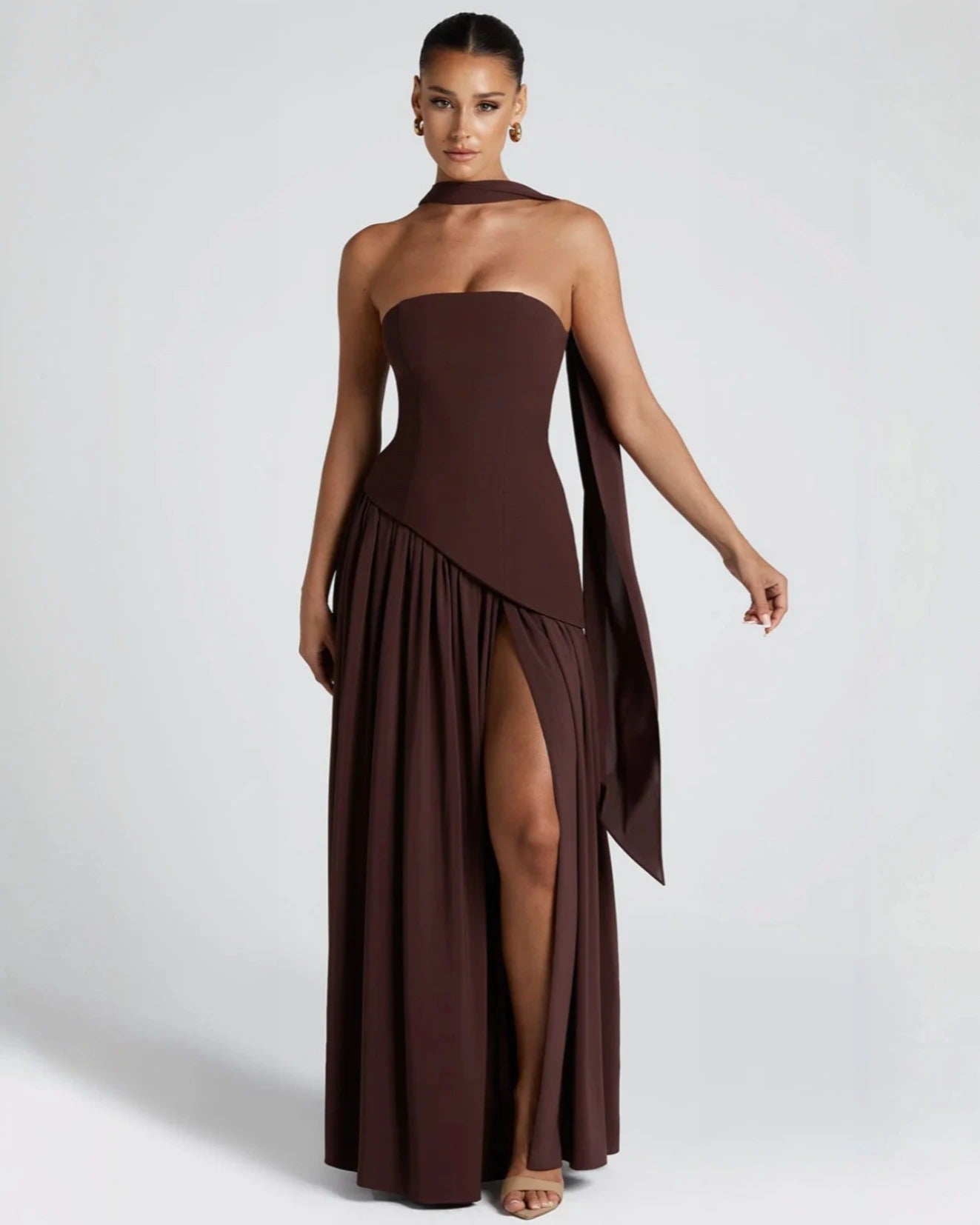 Van Houten™ | Chic Split Maxi Jurk
