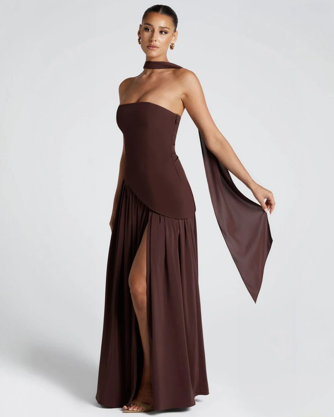 Van Houten™ | Chic Split Maxi Jurk