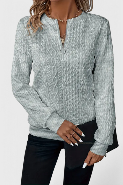 Zoey | Zachte Gebreide Trui met Rits