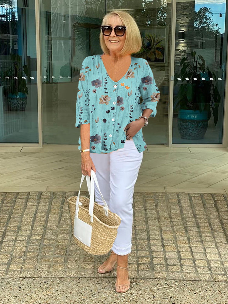 Dorothea - Elegante Bloemenblouse