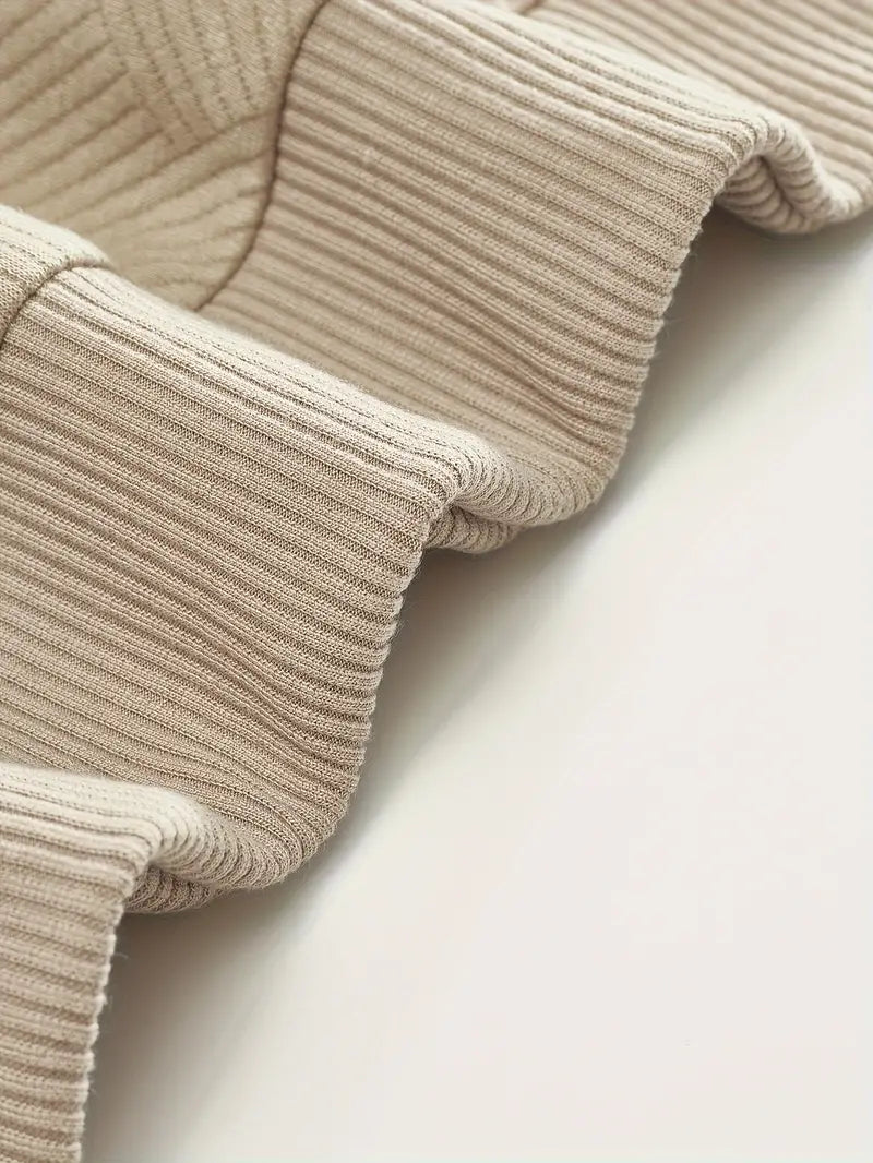 James™ - Vintage Geometrisch Ontwerp Sweater Met Rits