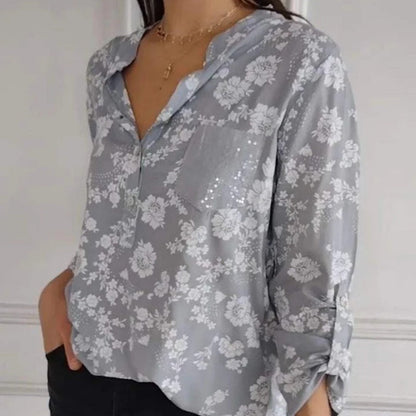 FRIEDLINDE I LANGERMIGE BLOEMENBLOUSE