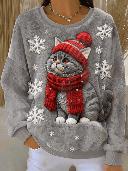 Isla - Kerst hoodie voor vrouwen in kattenstijl