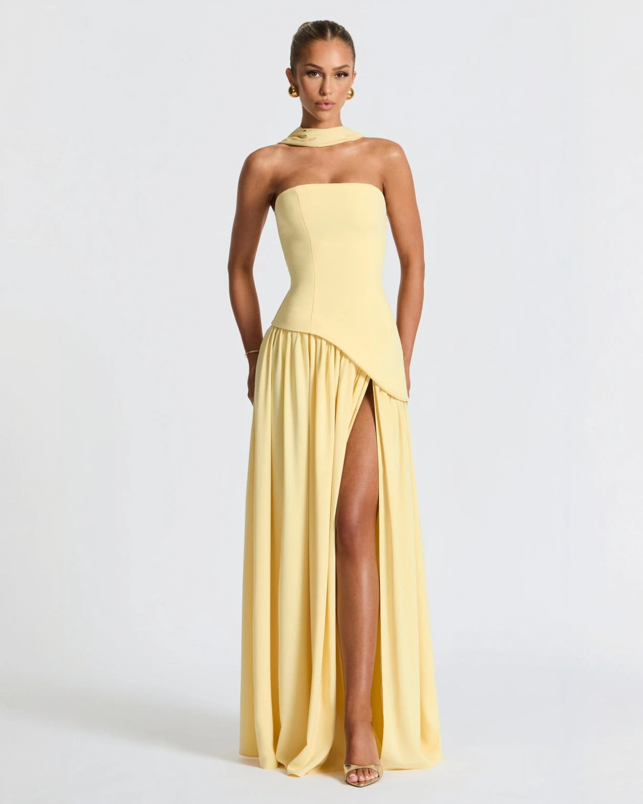Van Houten™ | Chic Split Maxi Jurk